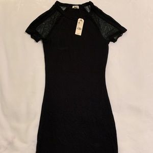 Mini bodycon black dress from Garage